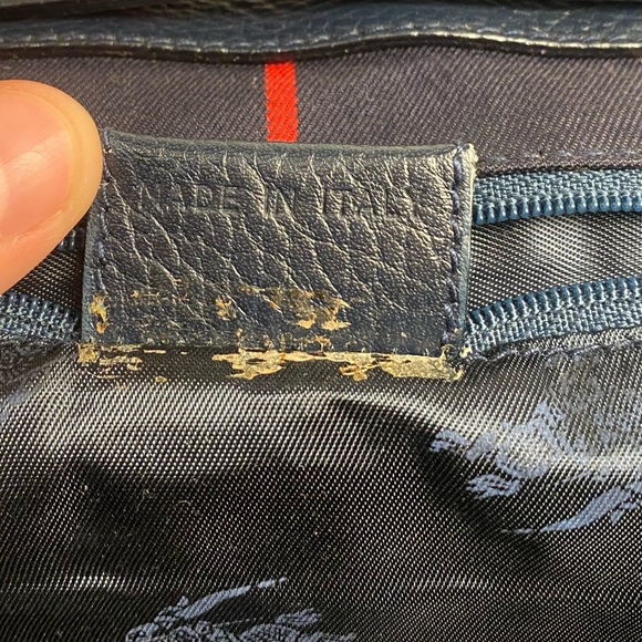 Burberry Navy Red Check Shoulder Bag - Picture 15 of 15